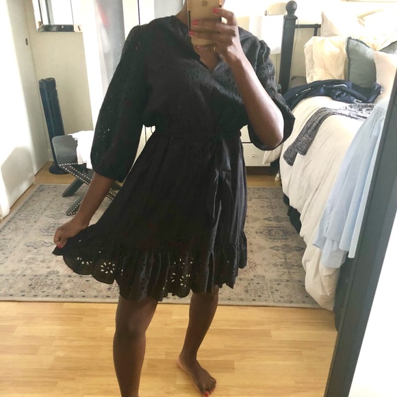 J.Crew Black Eyelet Dress - Picture 9 of 9